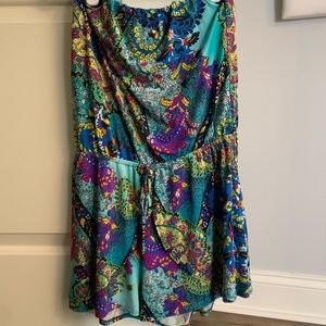 Strapless Colorful Romper